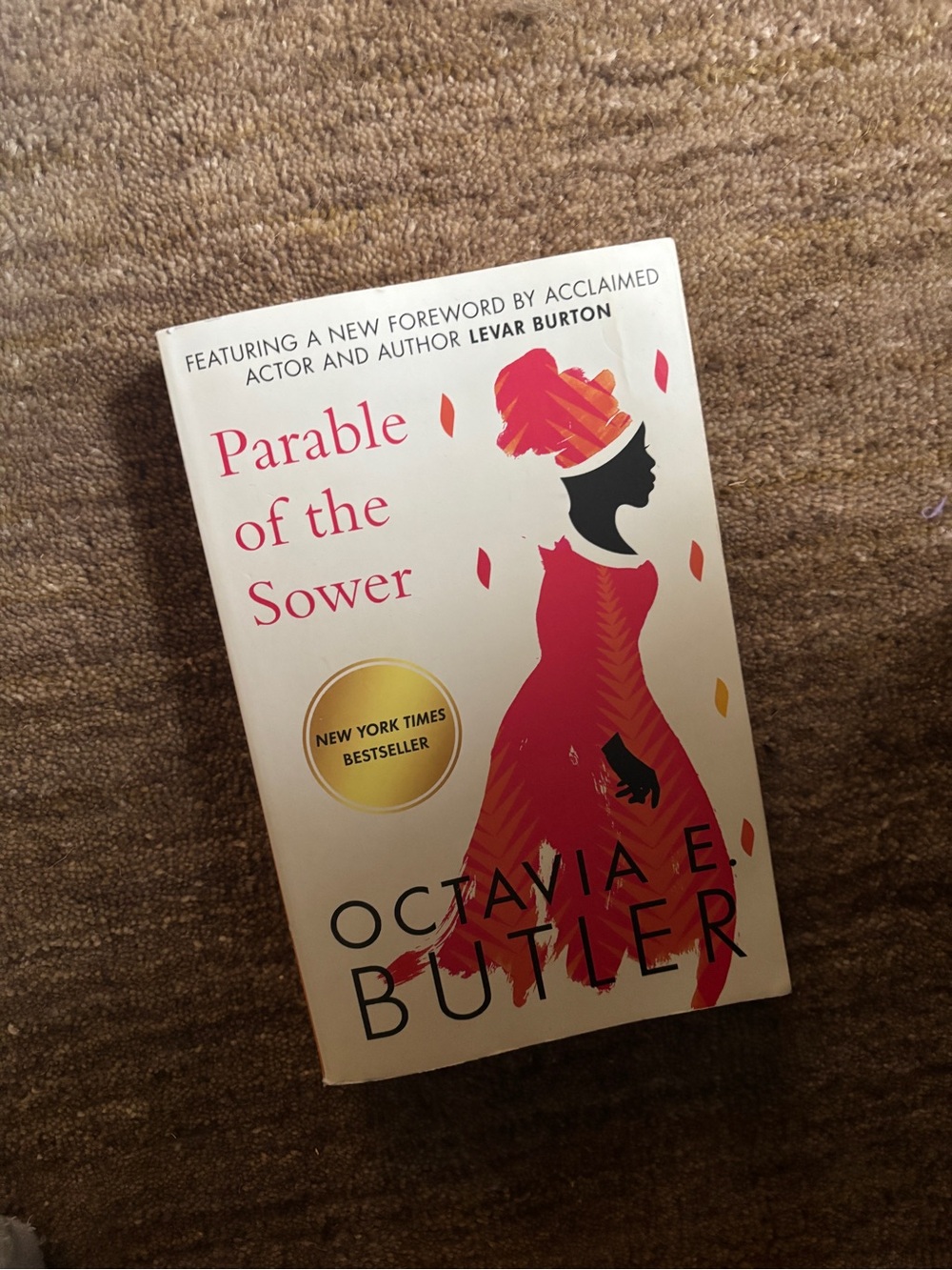 Parable of the Sower by Octavia E. Butler - White Cover with Red Illustration